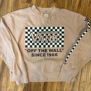 VANS Off The Wall Since 1966 Pink Long Sleeve Pull Over Sweatshirt Small